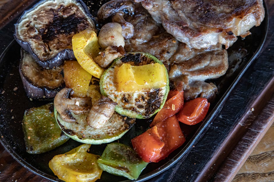 Fattigmanns pepperbiff med grønnsaker