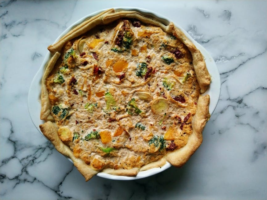 Tofu-quiche med brokkoli og parmesan