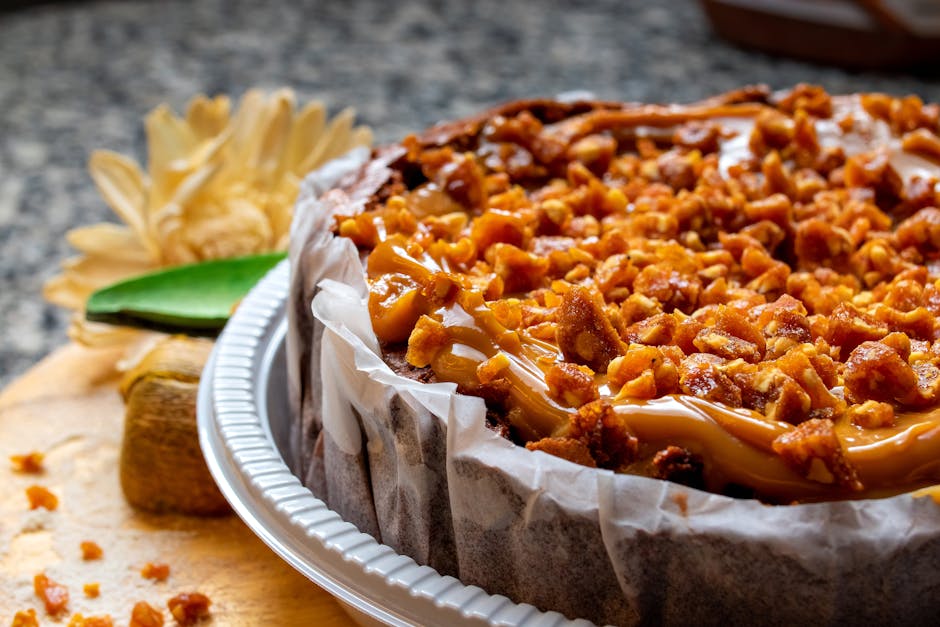 Karamellglasur med pekannøtter