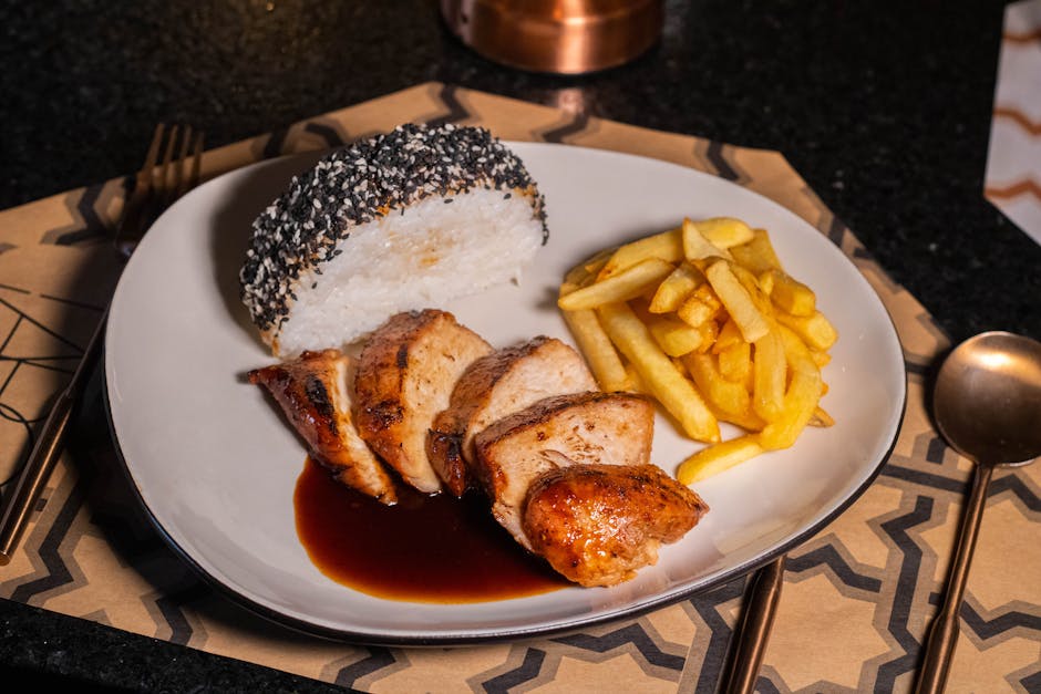 Fylt kyllingbryst med plommesaus