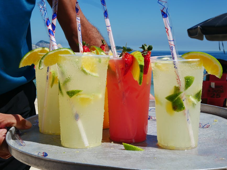 Forfriskende sitron- og jordbærslush