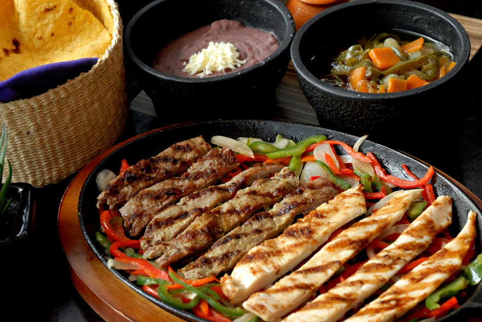 Krydret biff-fajitas med paprika og løk