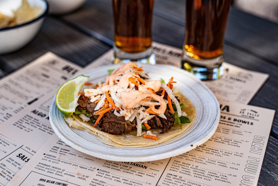 Irsk taco med storfekjøtt og yoghurtsaus