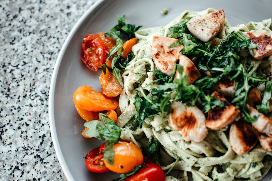Kyllingbruschetta-pasta med basilikum