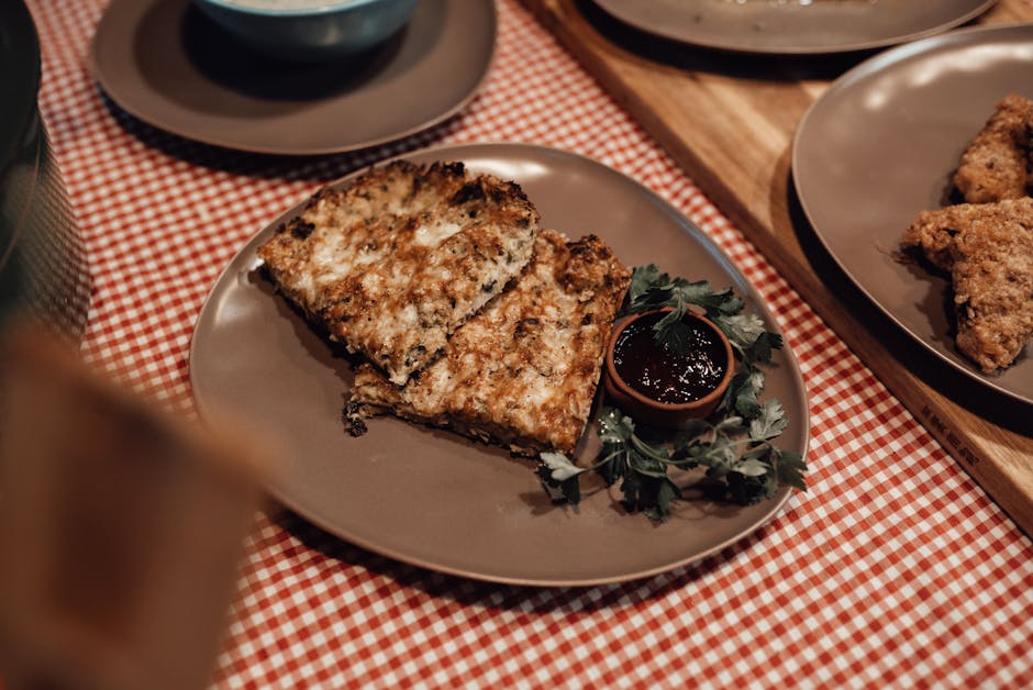Bakt kveite med sprø panko og sennep