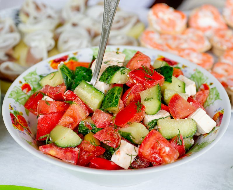 Italiensk tomat- og agurksalat