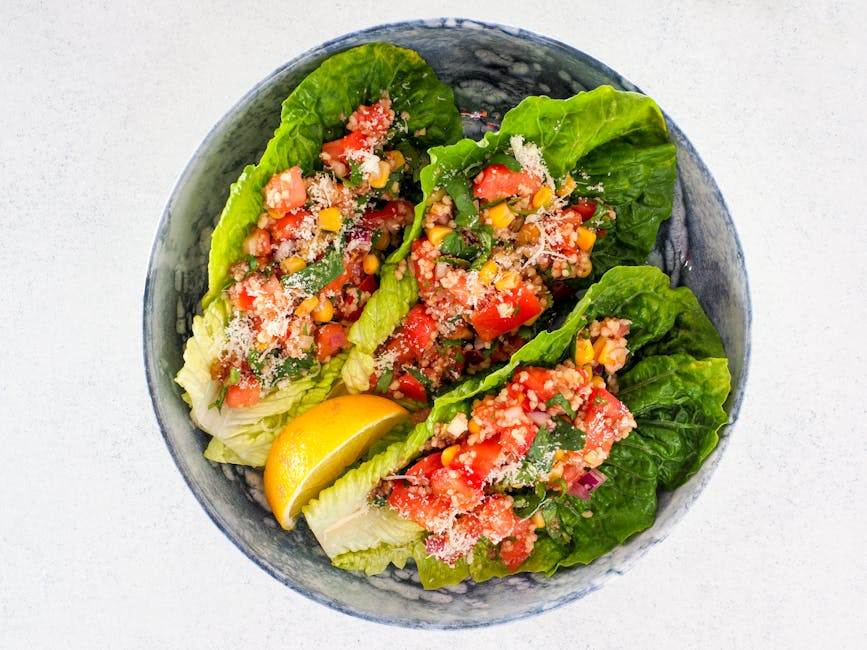 Bulgursalat med grillet kylling og persillepesto