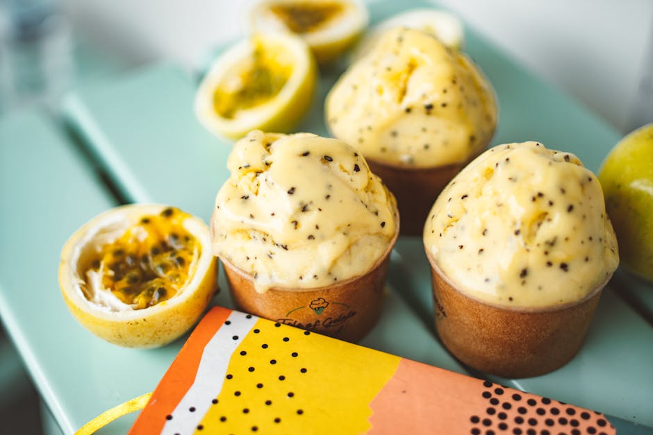 Frosne pasjonsfruktsouffléer