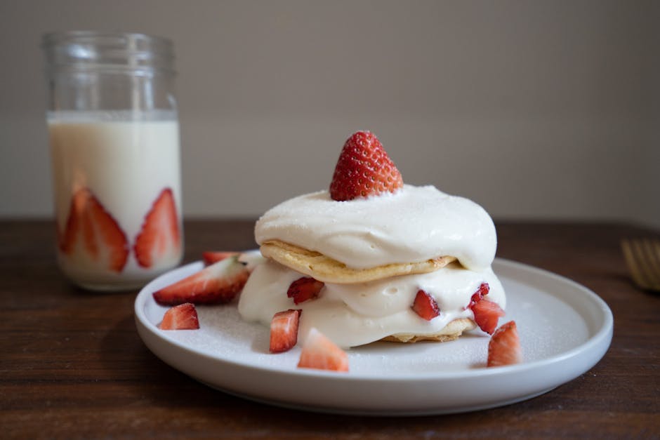 Jordbær-shortcake med vaniljekrem