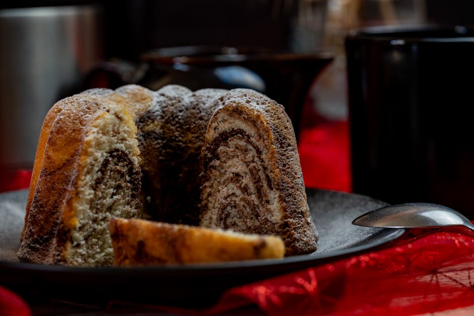 Quatre-Quarts sjokoladekake med mandelmel