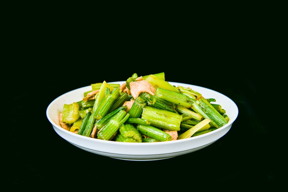 Selleri-, sesam- og tofusalat