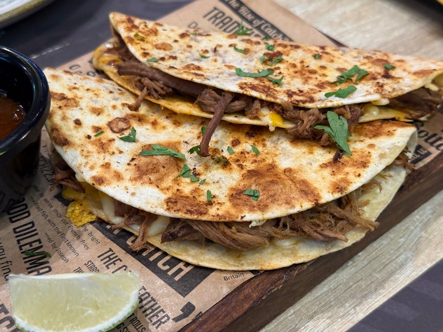 Grillede quesadillas med Monterey Jack og mais