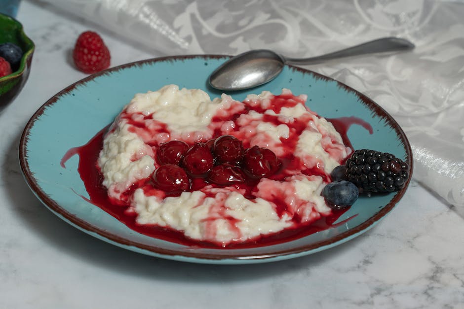 Bjørnebærkrem med hvitvin og brandy