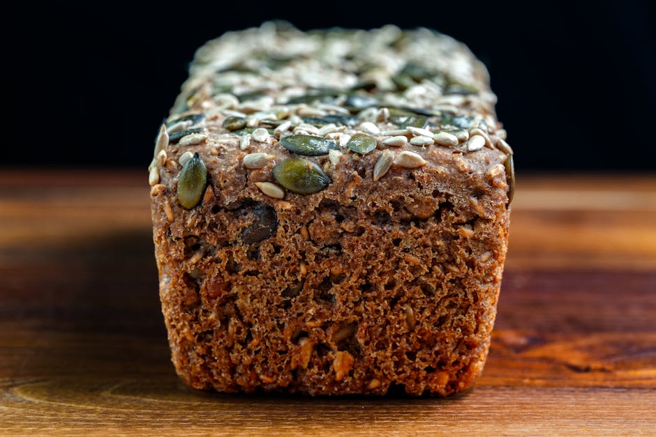 Hevet fullkornssodabrød med frø