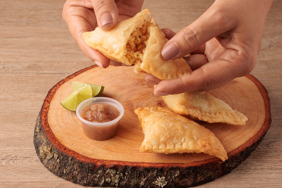 Empanadas med banan og svarte bønner