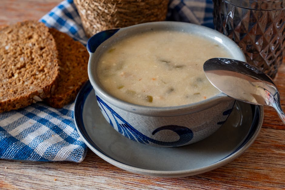 Kremet purreløk- og kastanjesuppe
