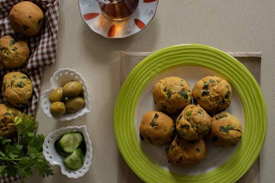 Scones med pesto og cheddarost