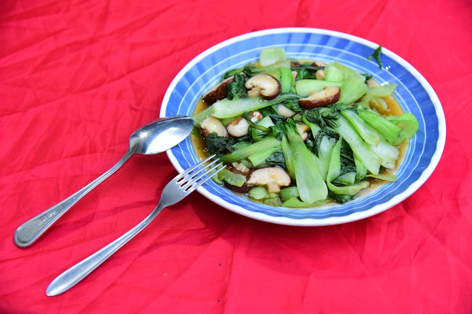 Vegetariske dumplings med shiitake og kål