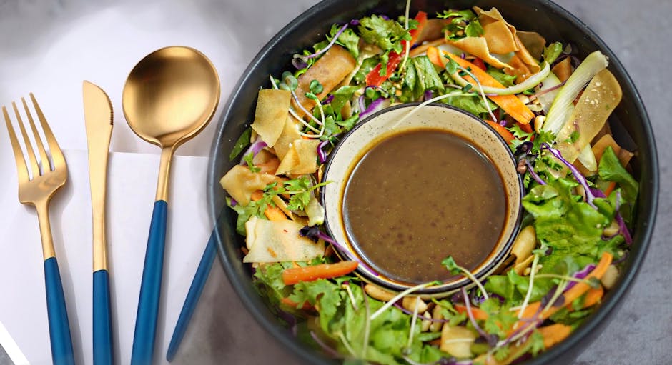 Friséesalat med gulrotstrimler og za'atar-vinaigrette