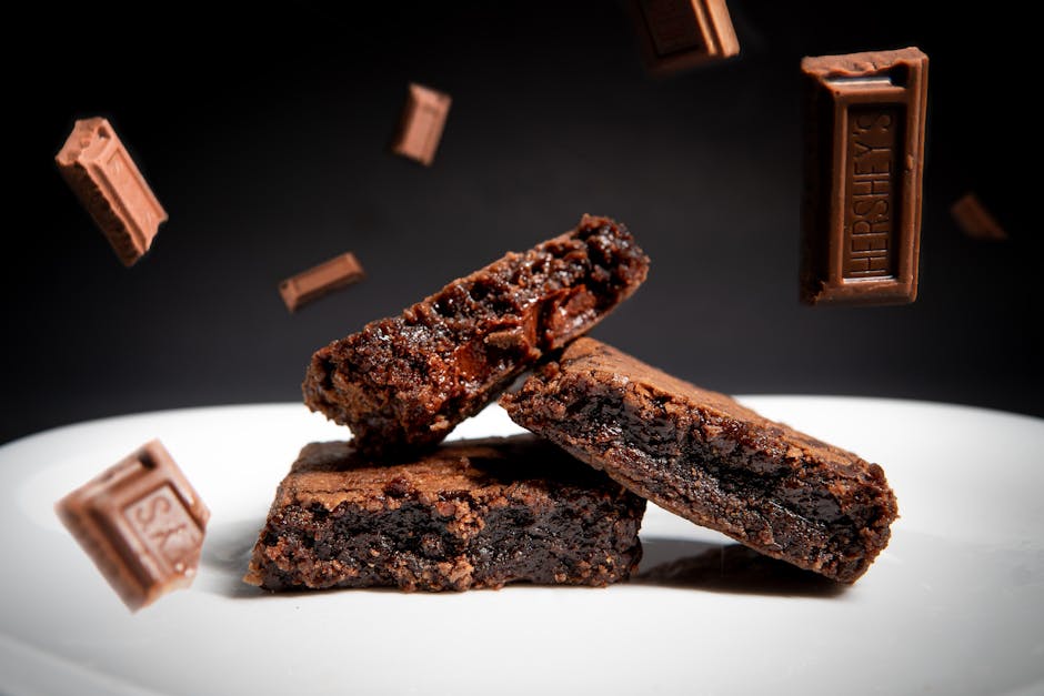 Fudgy peanøttbrownies med sjokolade