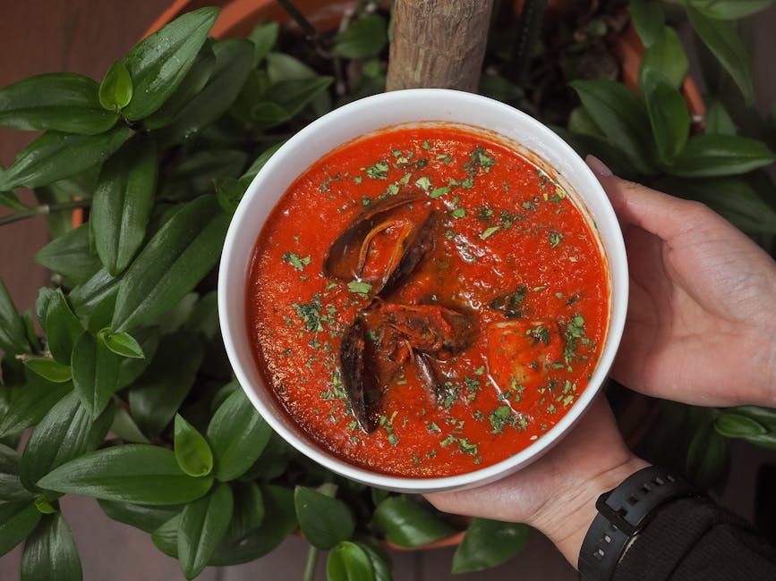 Muslingsuppe fra Bosa med tomater og hvitvin