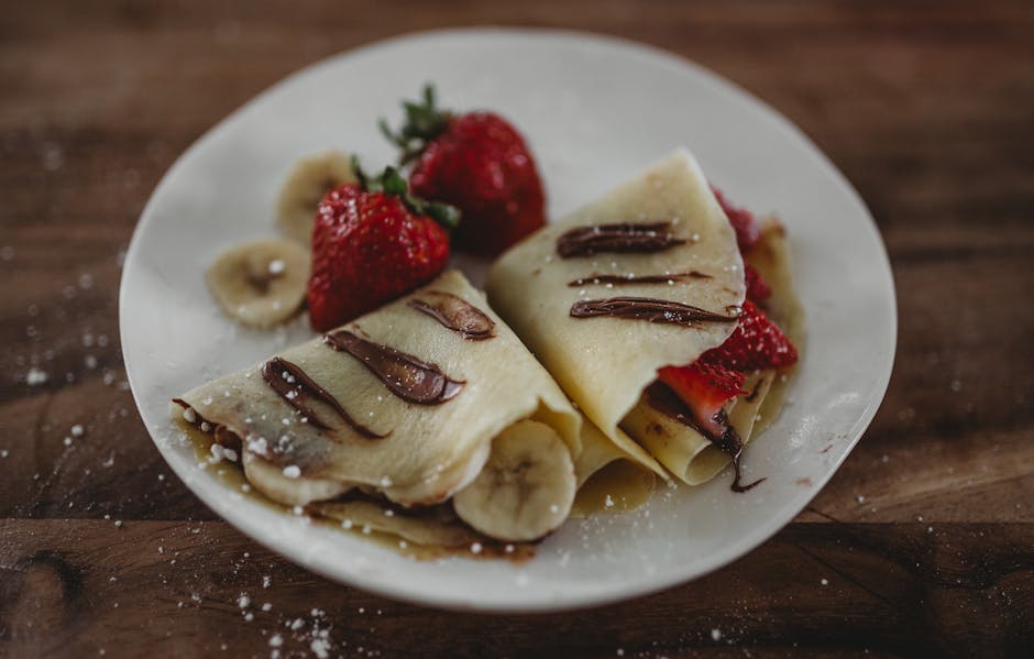 Crêpes Directoire med karamelliserte bananer