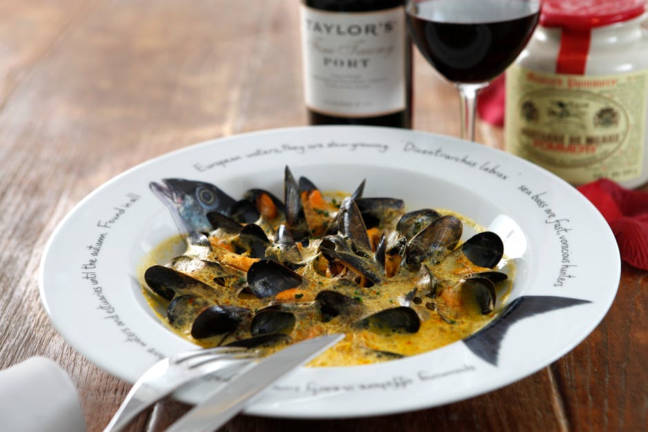 Blåskjell og squash Marinière