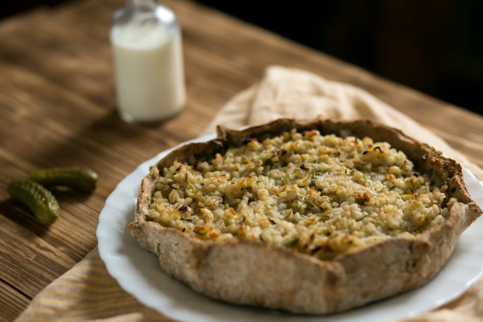 Blomkål- og purrekugel med mandel- og urtekrust