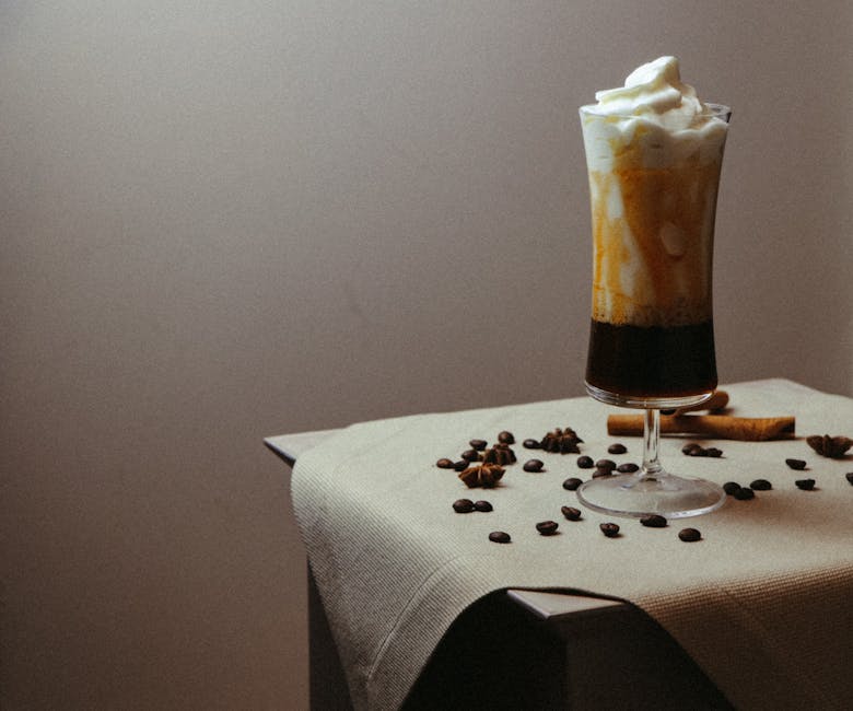Espresso- og Sambuca-soda med vaniljeis
