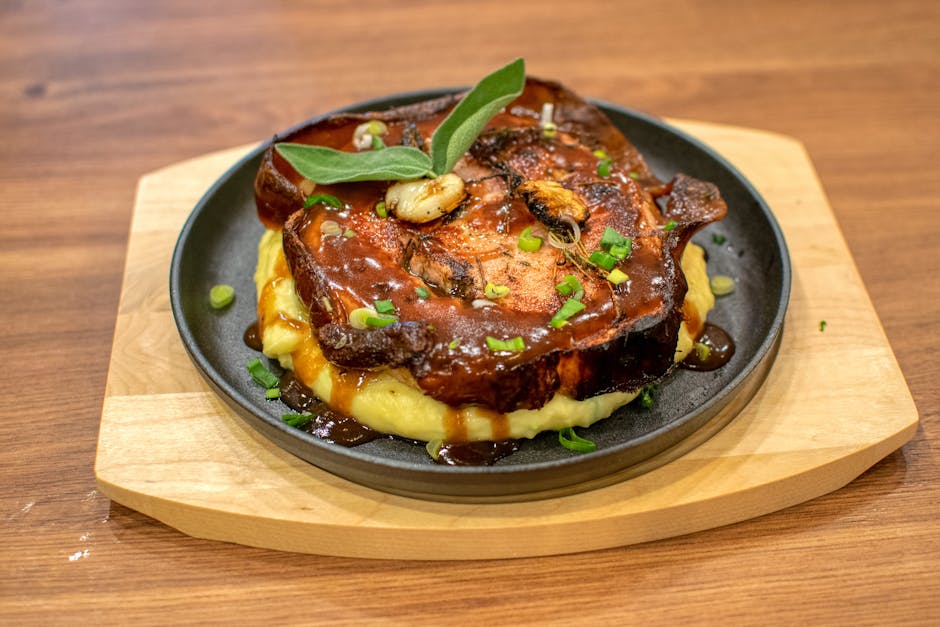 Svinekoteletter med fiken og balsamicosaus