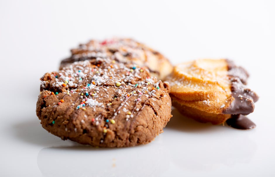 Sjokoladekjeks med glasur og strøssel