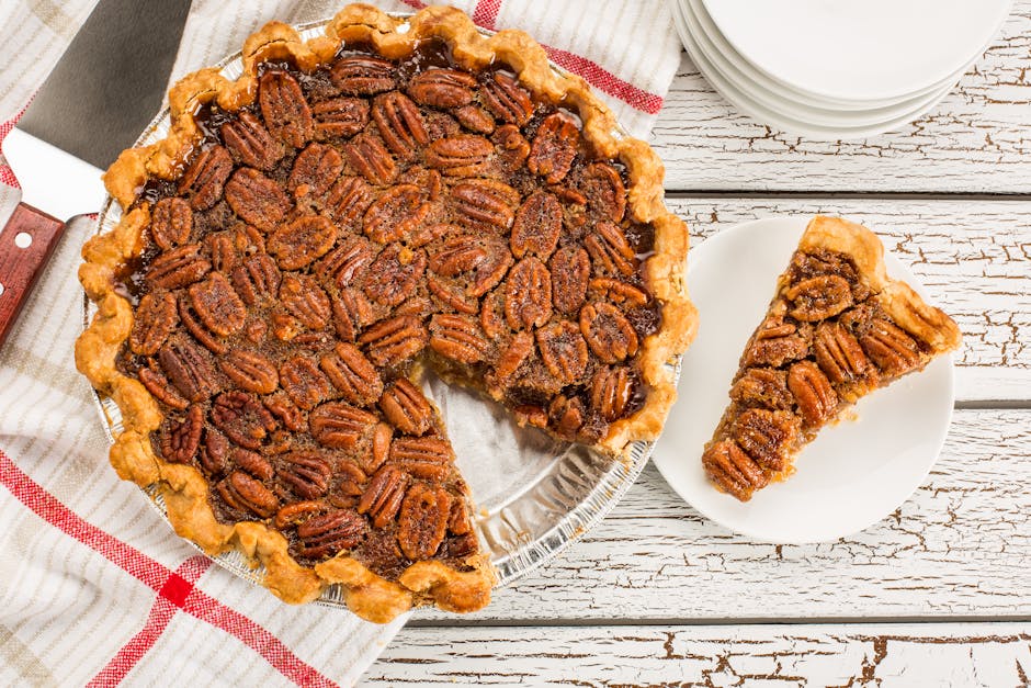 Dypfylt ferskenpai med pekannøttstreusel