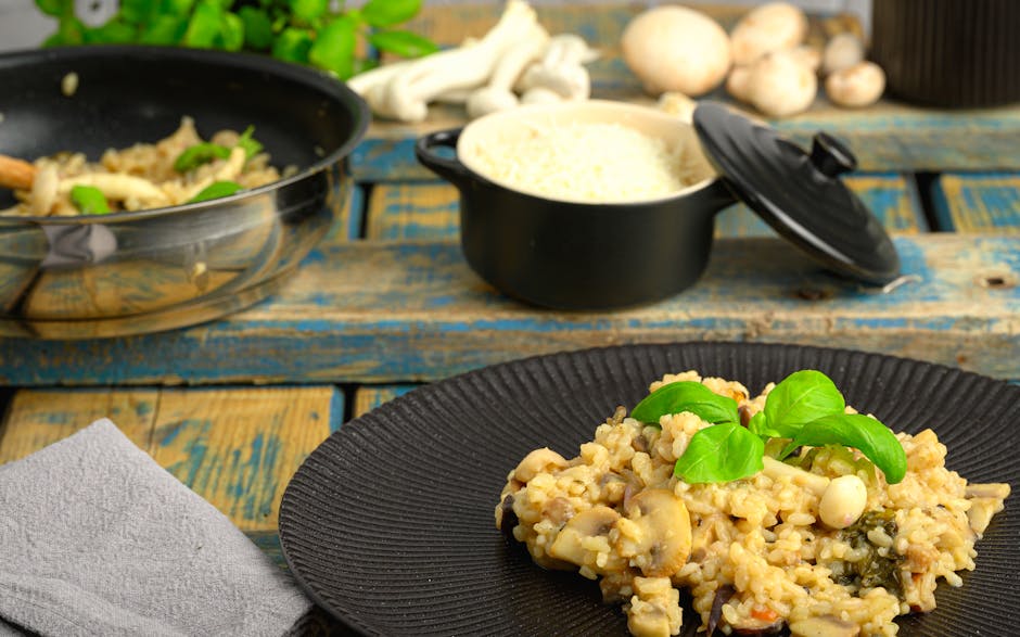 Kremet erte- og baconrisotto
