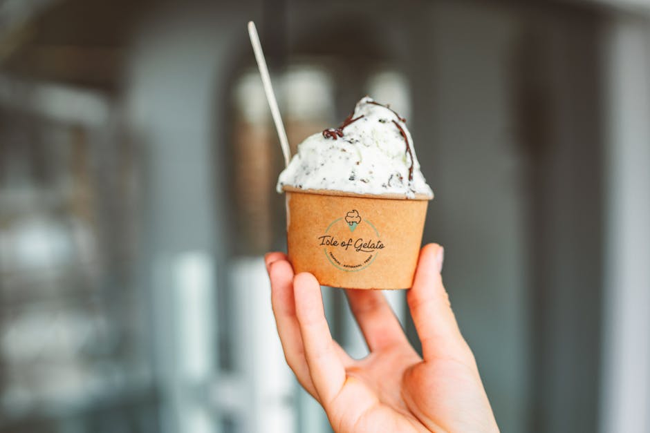 Kremet stracciatella-gelato