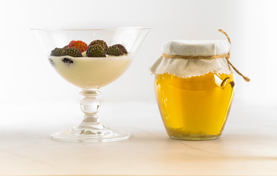 Honning- og vanilje fromage blanc med bær