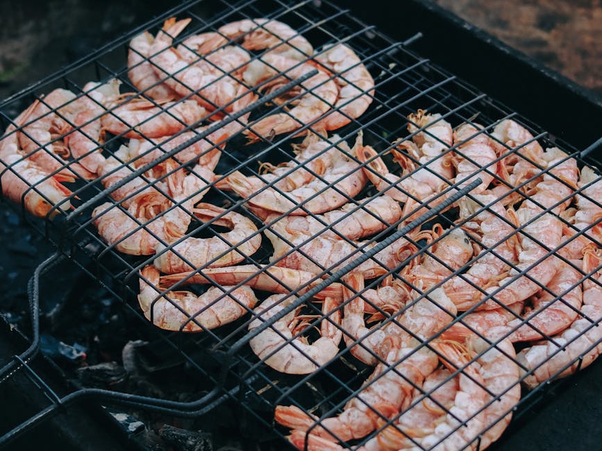 Grillede reker med mangosalsa