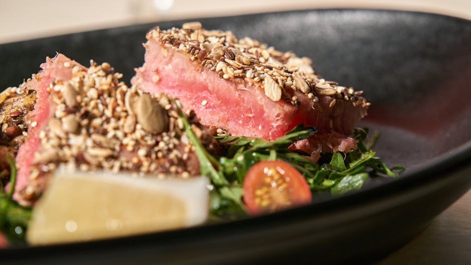 Fennikelrustet tunfisk med krydderkruste