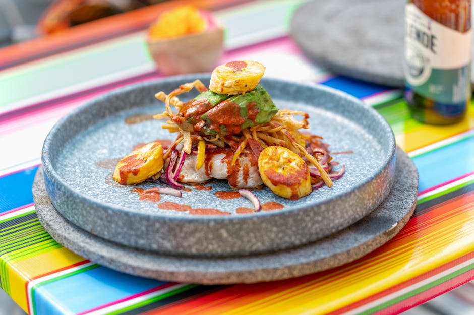 Sverdfisk Mofongo med plantain og bacon