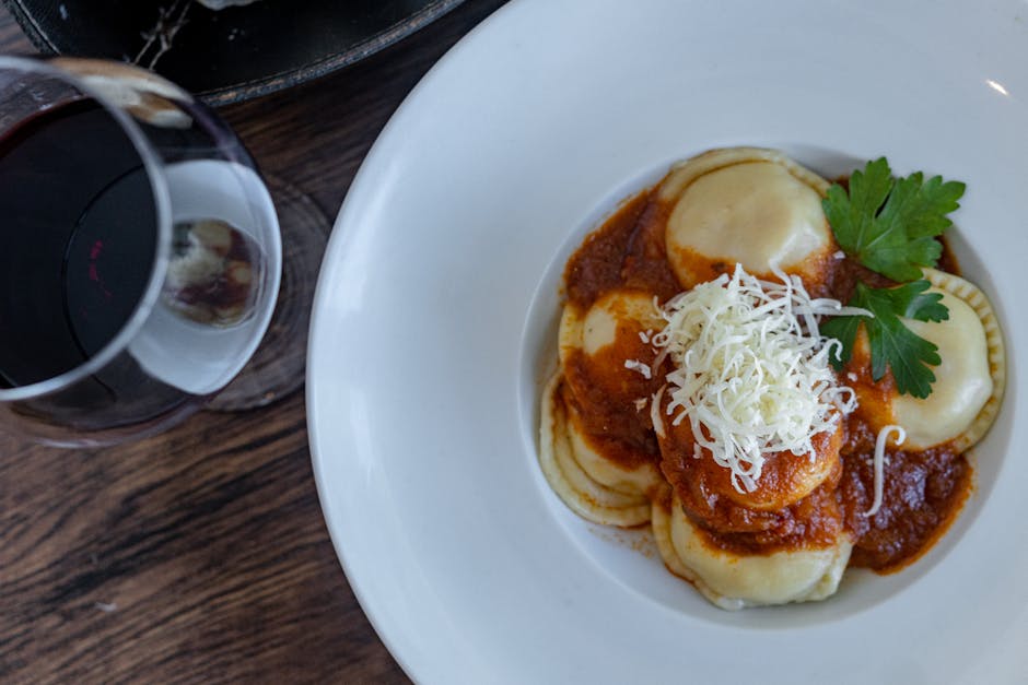 Baccalà Ravioli med Tomatsaus