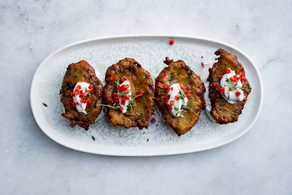 Sprø potetkaker med paprika og parmesan