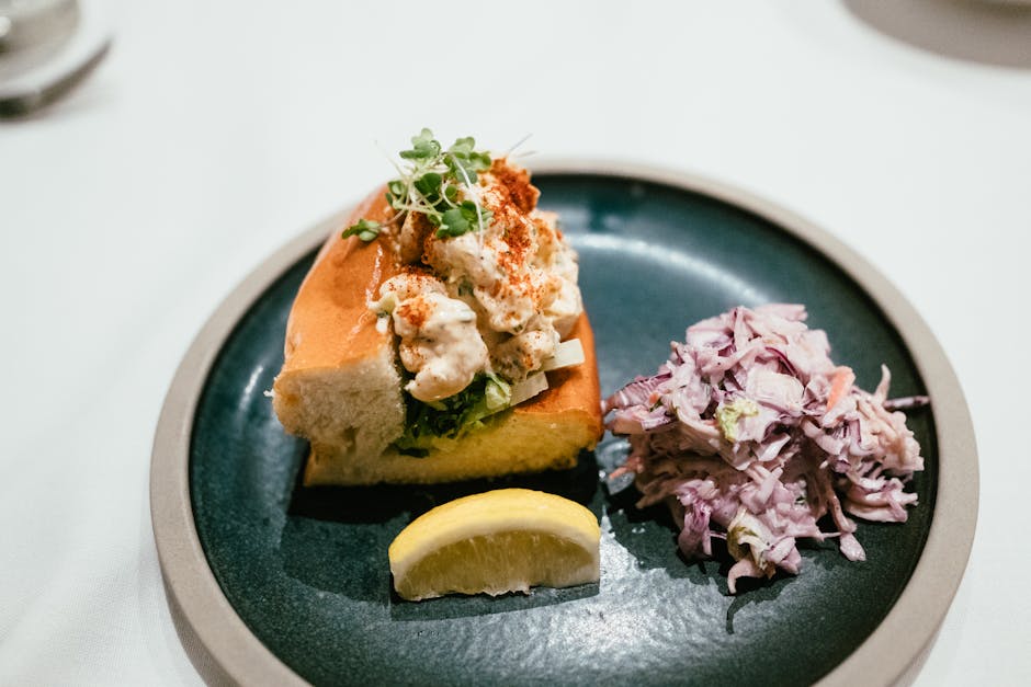 Tunfisk- og hummerrull med currygranita