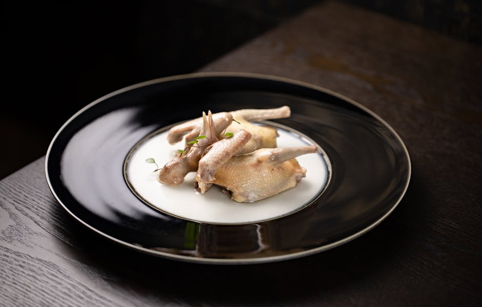 Sydstats-vaktel med vin og buljong