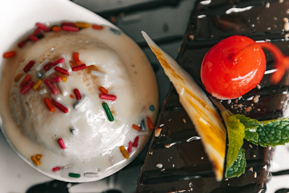 Grillet ananas og formkake med vaniljeis