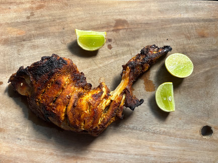 Lime- og estragonmarinert grillet kylling