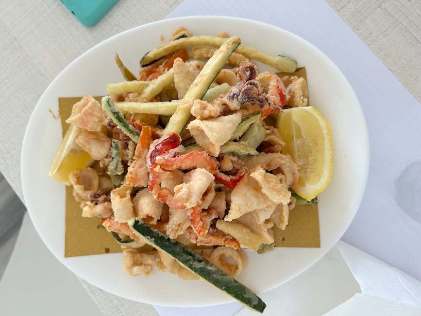 Enkel Fritto Misto med grønnsaker