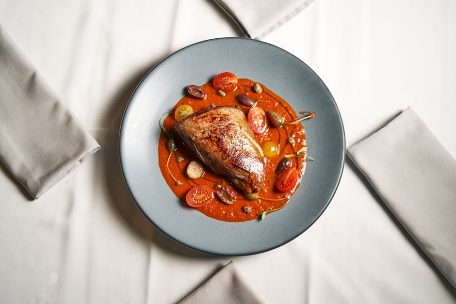 Saltet kalkunbryst med spansk krydder og appelsinsaus