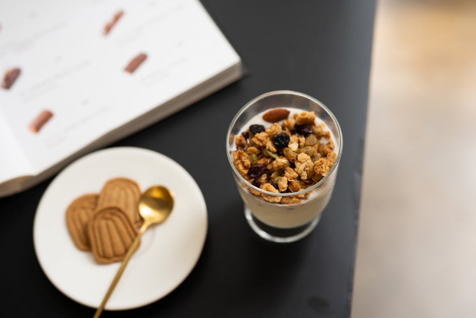 Frokostkjeks med lønnesirup og granola