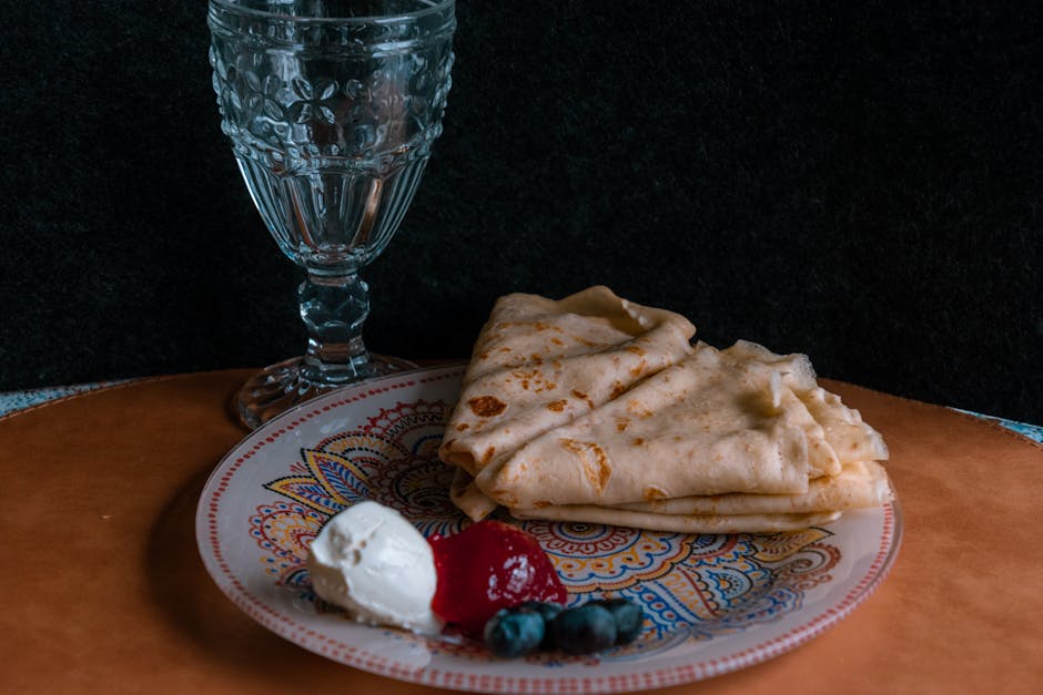 Crêpes med ripsgelé og portvin