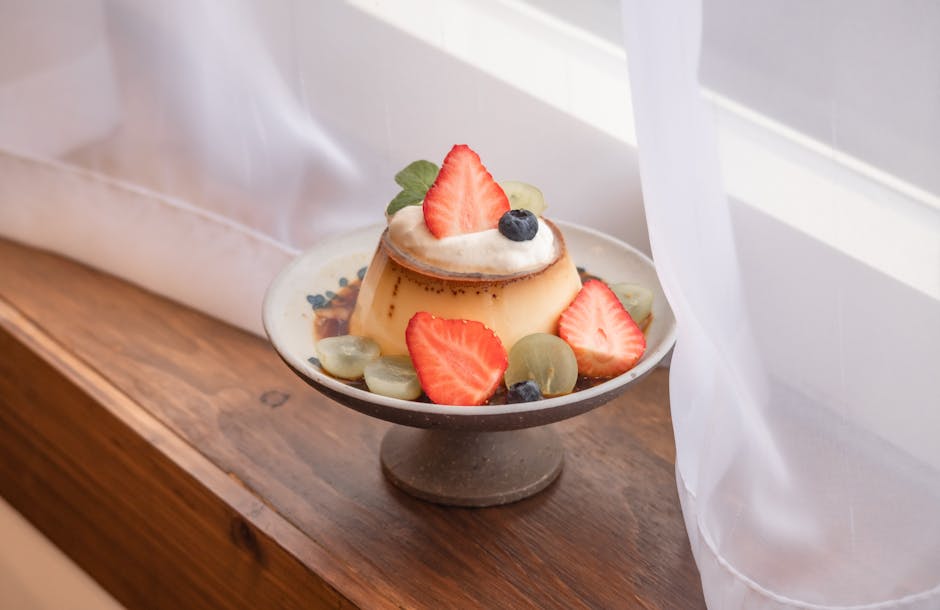 Kremet pasjonsfrukt crème brûlée