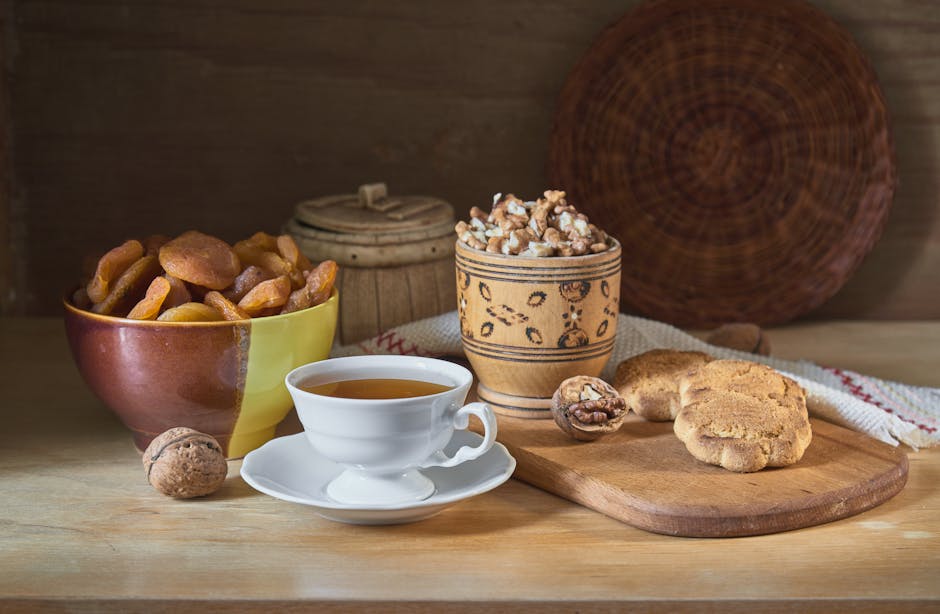 Aprikos- og valnøttfylte filodeigkopper